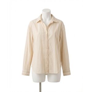 NEW Z SUPPLY seaport striped shirt in biscuit